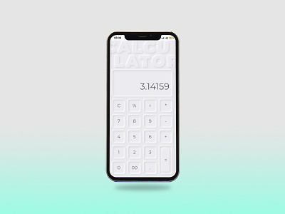 DailyUI #004 - Calculator app calculator daily ui dailyui design figma neomorphic neomorphism ui ux