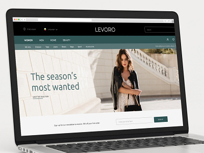 E-commerce fashion website - LEVORO design fashion website figma ui ux web web design website