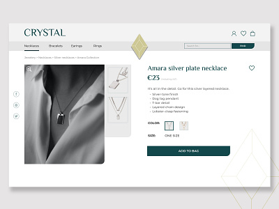 DailyUI #012 - E-Commerce Shop daily ui dailyui design ecommerce figma jewelery ui ux web web design