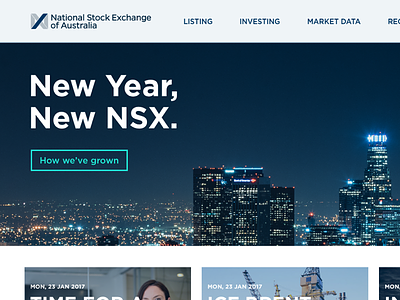 NSX Homeapge branding finance homepage landing page web design