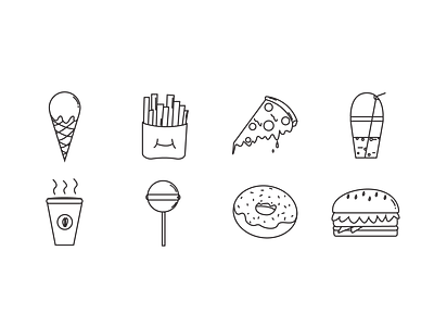 Food Icons design designing digital digital art digital illustration graphic design graphics icon illustration illustrator