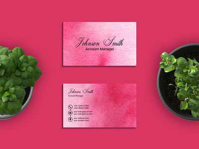 Watercolor Business Card Template By Muhammad Nuruzzaman On Dribbble