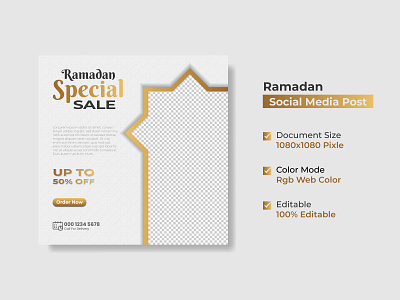 Ramadan Sale Social Media Post Templates I Social Media Banner