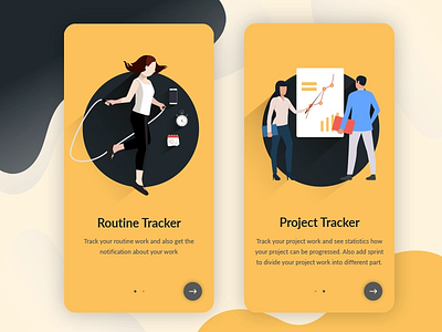 Onboarding screen for Time Tracker app