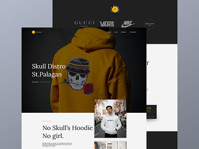 Skull Distro Web Profile branding design graphic design typography ui ux web design web profile