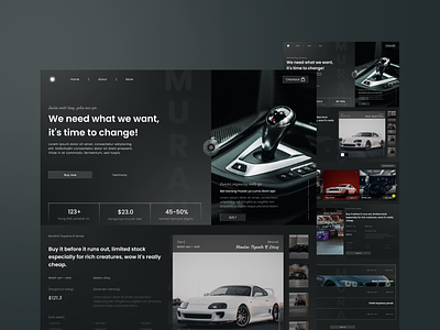 Adol Mobil Raniat Landing page 🚗 aestethic branding car dark design graphic design studio typography ui user interface ux web web design