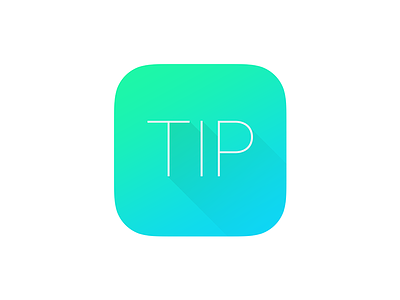 Tip app green icon ios sky blue tip