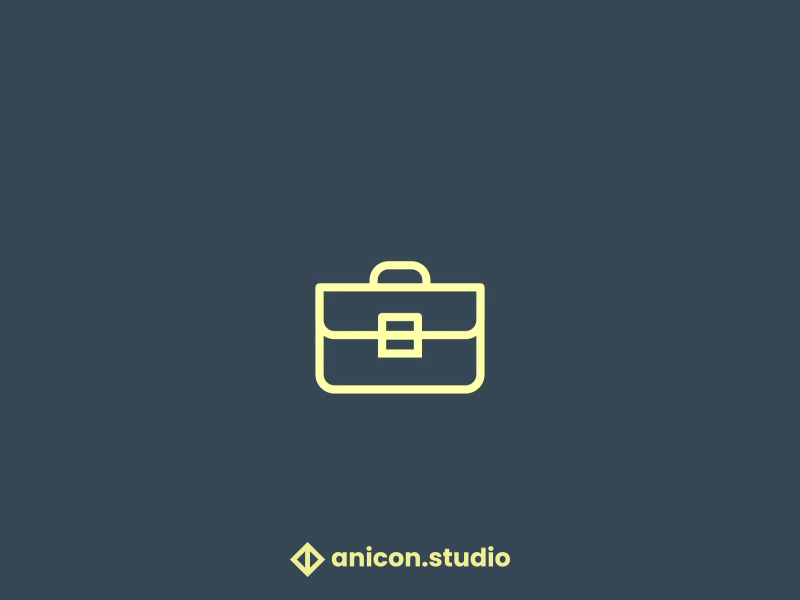 | Always come prepared. | anicon animated logo animation briefcase business documents flow gif graphic design icon job json logo lottie motion graphics work