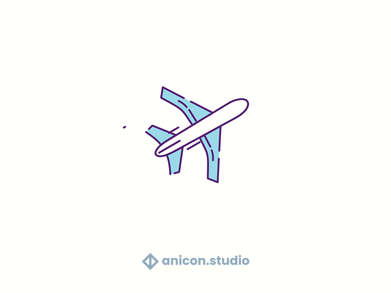 | Shipment accepted by the airline! | airline airplane anicon animated logo delivery flying gif graphic design icon illustration journey json logo lottie motion graphics shipping travel travelling ui wings