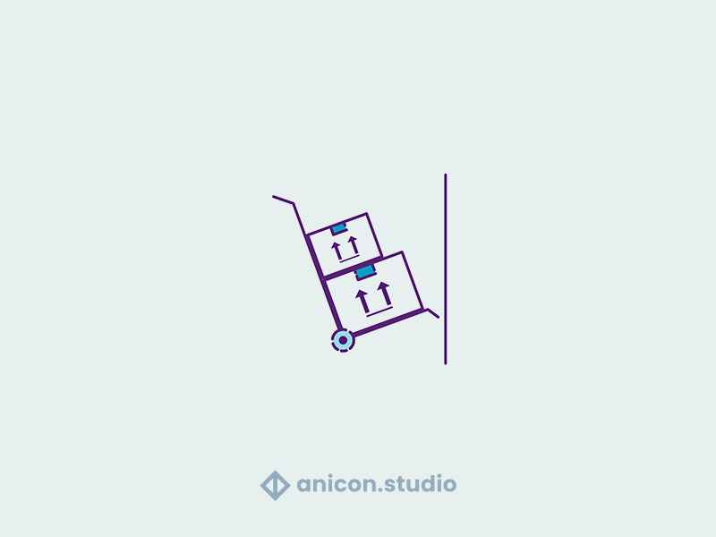 | Shippment dispatched. | anicon animated logo box cart delivery design graphic design icon illustration json logistics logo lottie motion graphics package shipping sorting