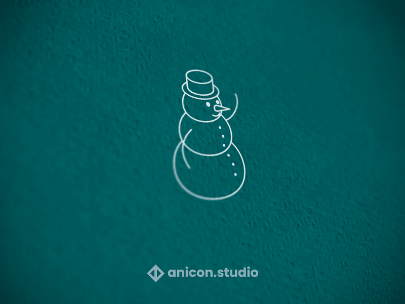 Snowman anicon animated logo christmas design graphic design hat icon illustration json logo lottie motion graphics polite snow snowfall snowman winter