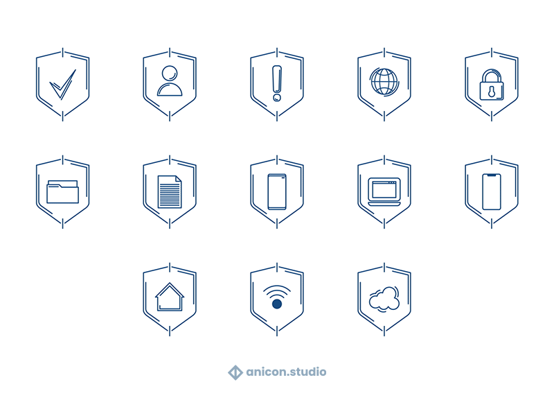Click it! anicon animated logo antivirus graphic design icon illustration internet json logo lottie motion graphics network security security ui ux web