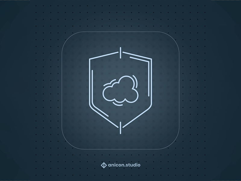 Forecast? Cloudy anicon animated logo animation antivirus design graphic design icon illustration internet json logo lottie motion graphics security ui uilogo ux