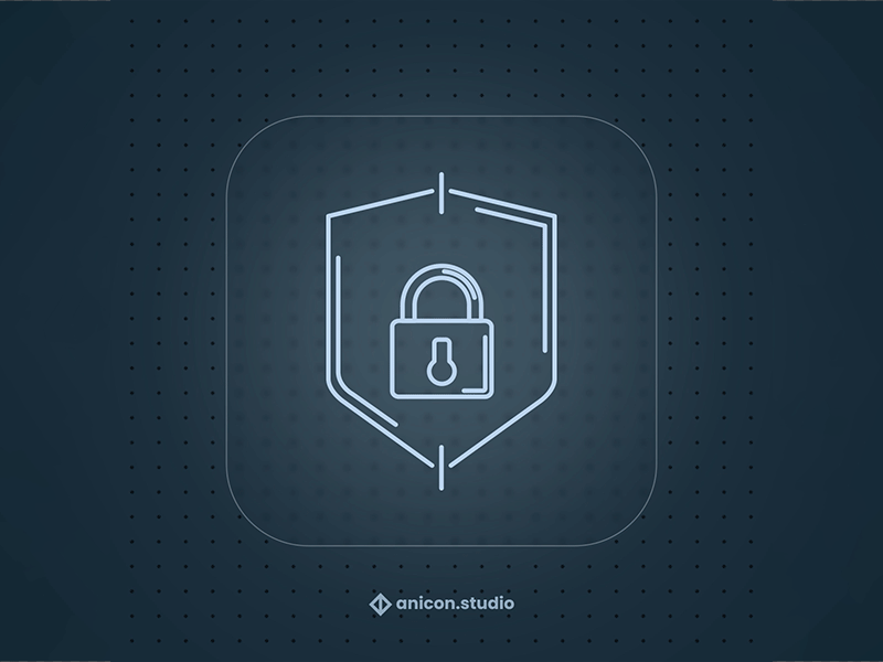 All you need is the key. anicon animated logo antivirus design graphic design icon illustration internet json lock logo lottie motion graphics password security ui ux web