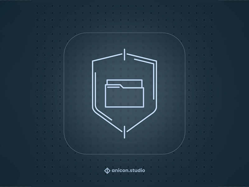 Classified. anicon animated logo antivirus classified design folder graphic design icon illustration json logo lottie motion graphics security ui ux web