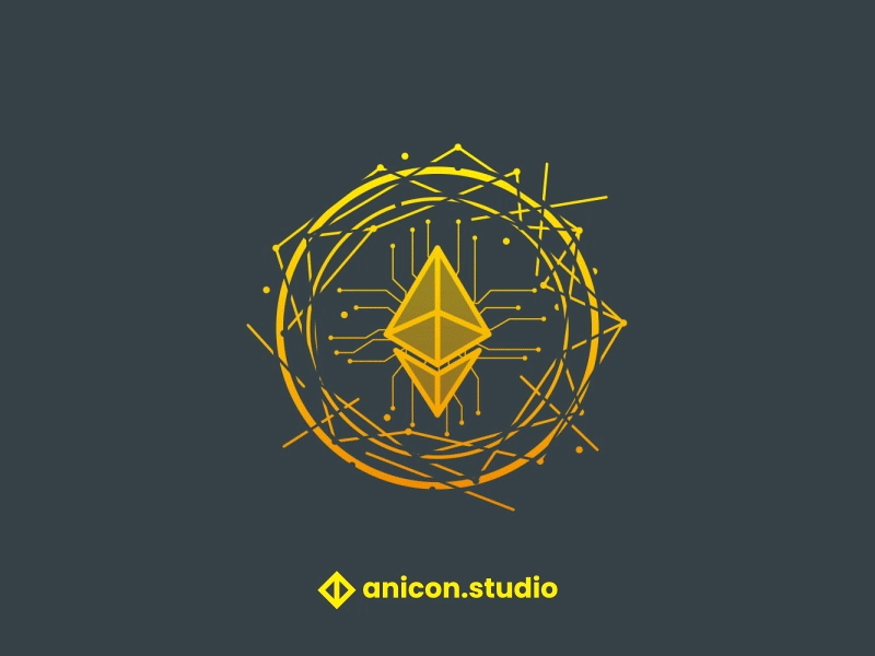 Non-Fungible Token Ethereum anicon animated logo animation coin crypto cryptocurrency design ethereum graphic design icon illustration json logo lottie motion graphics ui