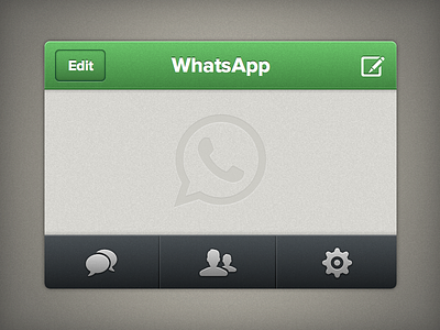 Whatsapp @2x app interface ios iphone navbar tabbar ui whatsapp
