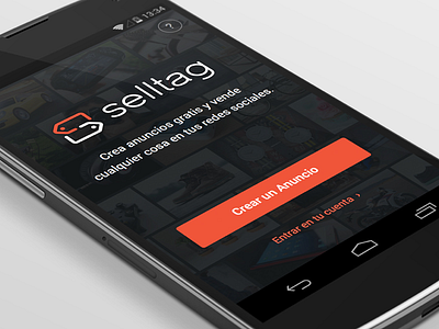 Welcome — Selltag for Android android app buy client freelance landing login nexus render selltag splash startup