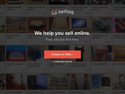 Selltag.com buy client desktop freelance home landing landing page sell selltag startup web website