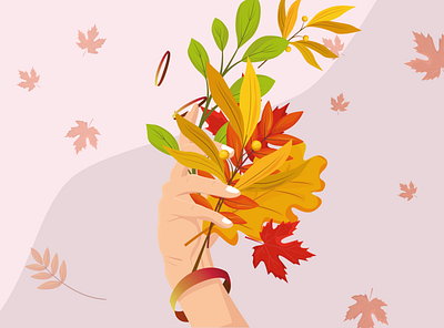 Autumn composition autumn composition design graphic design ill illustration nature vector vector illustration