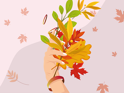 Autumn composition autumn composition design graphic design ill illustration nature vector vector illustration