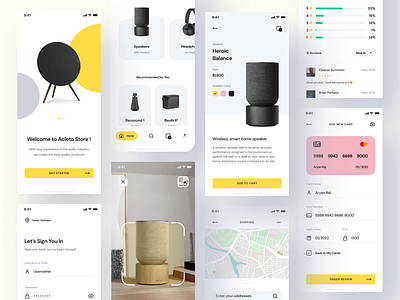 Acleto Store - E-Commerce App Design app branding design flat illustration logo minimal typography ui