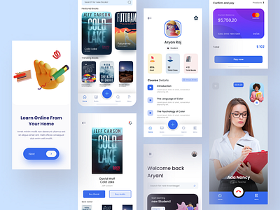 Curiodu - Edtech App Design animation app branding design flat illustration logo minimal typography ui