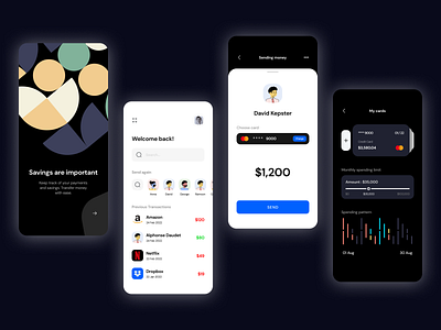 Finance App app branding design flat minimal ui ux