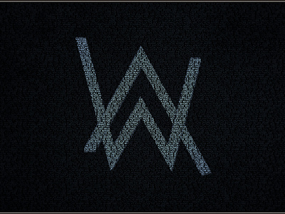 Alan Walker- Logo#2 alan walker branding design illustration logo musician simple singer text text portrait