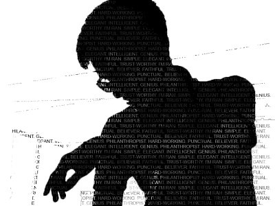 Text Portrait of a friend blackandwhite design friend illustration photoshop text text portrait