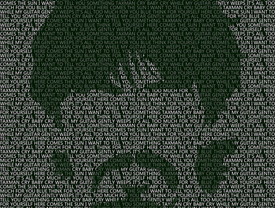 George Harrison - Minimalist Text Portrait design george harrison graphic design illustration minimalistic music musician simple singer text text portrait the beatles