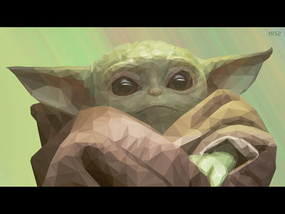 Grogu/ Baby Yoda baby yoda cute disney face fictional grogu illustration low poly low poly lowpoly lowpolyart lucasfilm pedro pascal simple star wars starwars taika watiti the mandalorian vector yoda