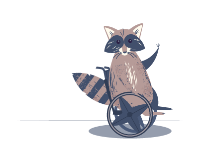 Hella Accessible accessibility ada moz raccoon rebound sign