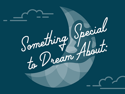 Something To Dream About dream flat moon typography vector