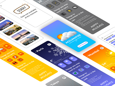 Acclimatize app design mobile ui ux