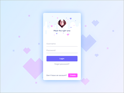 Login page 001 app couple dailyui dating login mobile