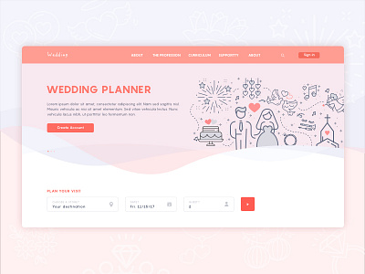 Landing Page 003 dailyui landingpage planner web wedding