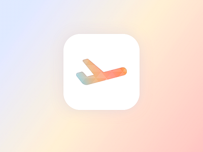 App Icon 005 app dailyui icon plane rainbow travel