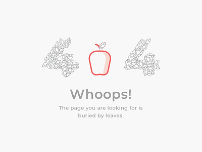 404 Page 008 404 apple autumn dailyui leaf leaves page