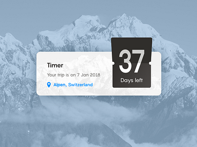Countdown Timer 014 app dailyui reminder timer trip web