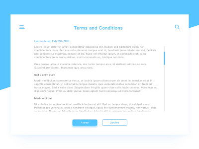 Terms of Service conditions dailyui of service terms