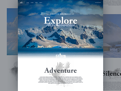 Landing Page 100 adventure dailyui explore landing page web website