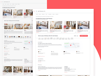 Airbnb Listings Grid View Redesign airbnb app grid listings online redesign view website