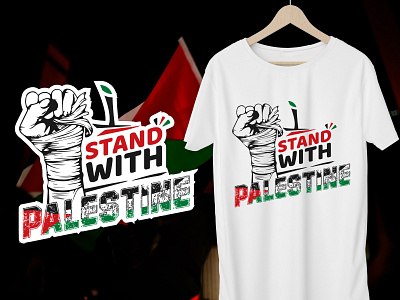 Stand Palestine T-shirt Design freepalestine graphic design palestine palestineshirt print design shirts tshirt tshirtdesign typogaphy typography tshirt