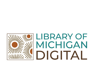 Library of Michigan Digital logo branding design illustration logo ux vector