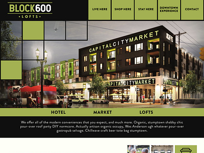 Block 600 website design