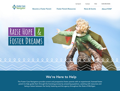 Foster Care Navigator website design design logo ui ux