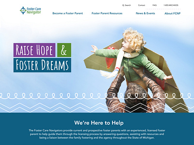 Foster Care Navigator website design