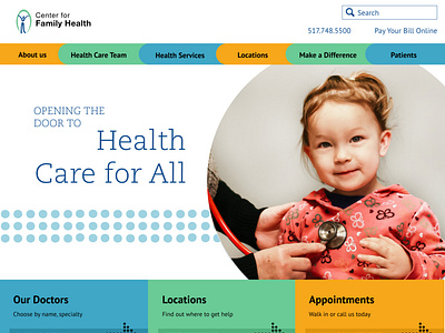 Center for Family Health website redesign