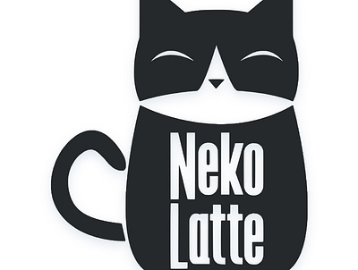 Neko Late logo branding design illustration logo typography vector